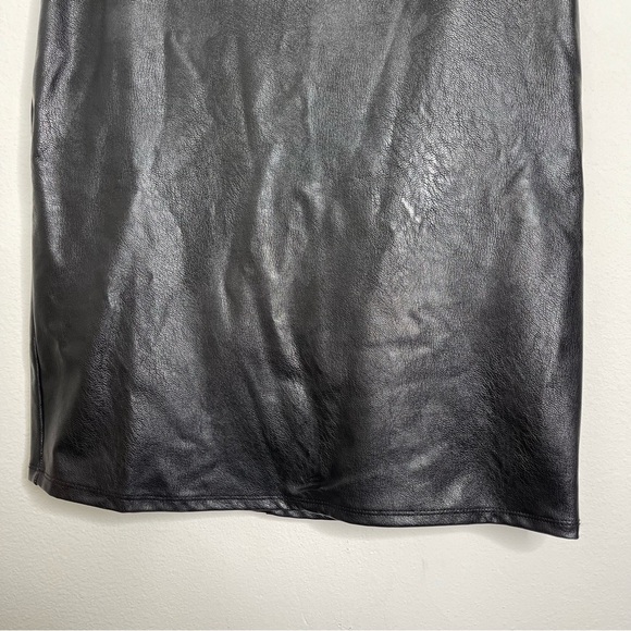 COMMANDO Black Faux Leather Pencil Midi Skirt Size L Lined Revolve - Picture 9 of 16